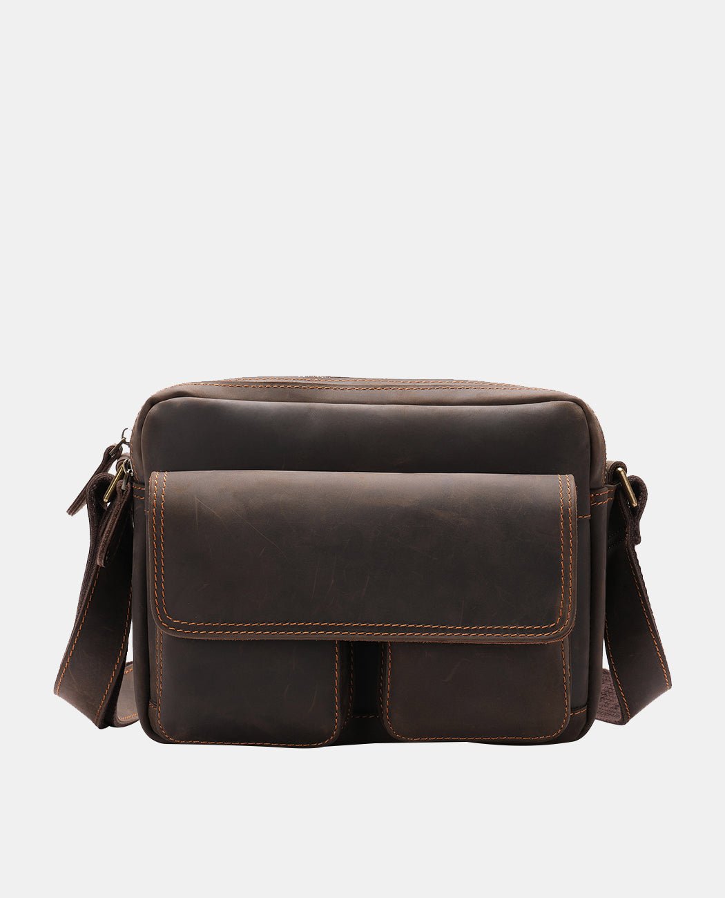 Marcus Compact Messenger -Bags- BAGHUGS-LEHB-1115-Deep Brown