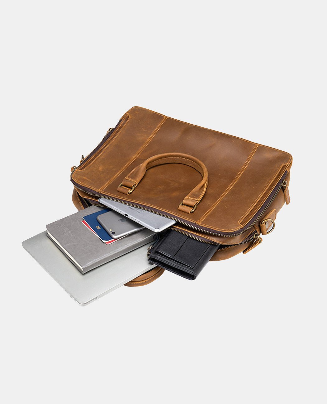 Timeless Legacy Messenger Bag -Bags- BAGHUGS-LEHB-3633-Brown