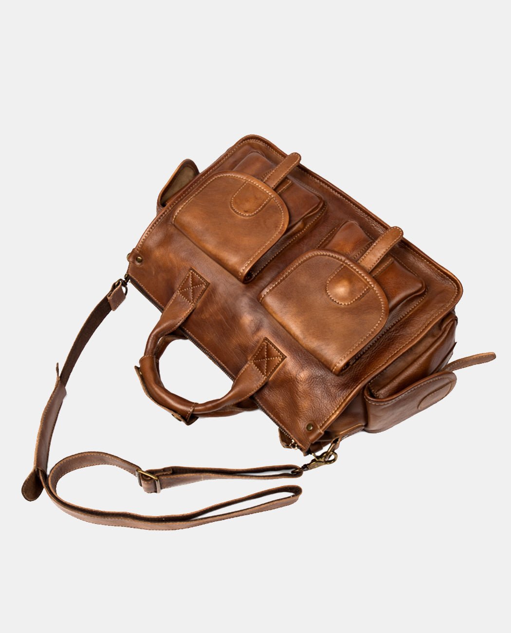 Rowan Pillar Messenger Bag -Bags- BAGHUGS-LEHB-5249-L-Brown