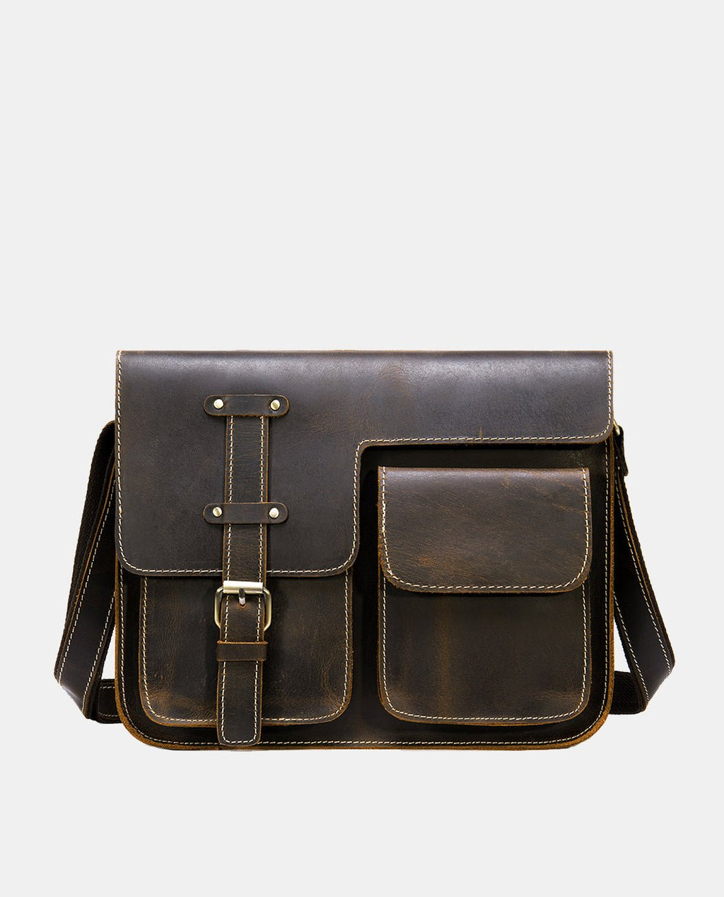 Atlas Courier -Bags- BAGHUGS-LEHB-5598-Dark Brown