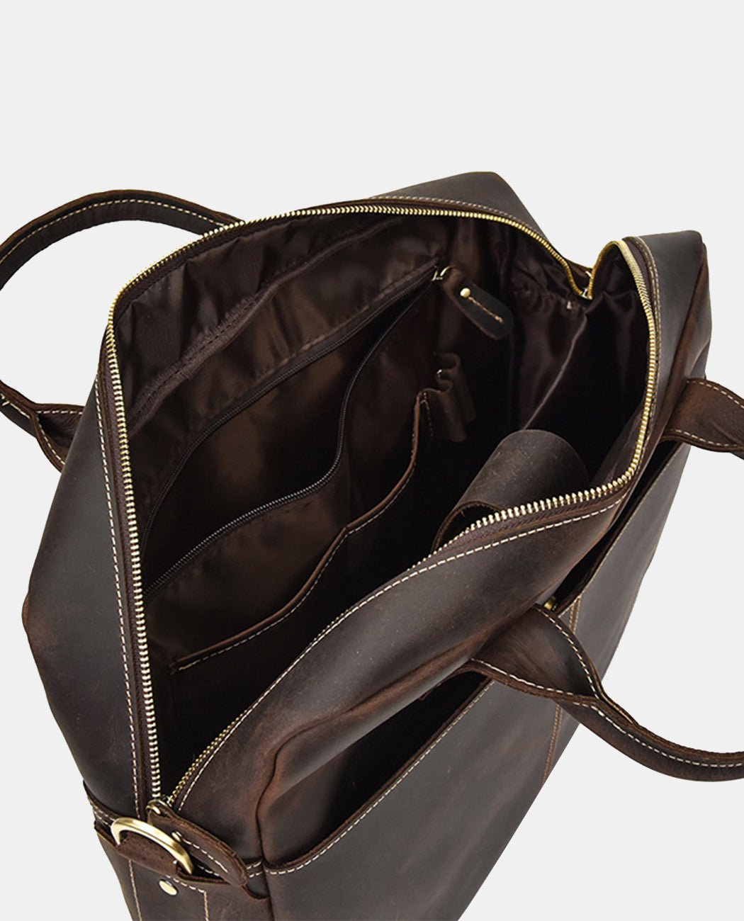 Timeless Elegance Laptop Bag -Bags- BAGHUGS-LEHB-7051-Deep Brown