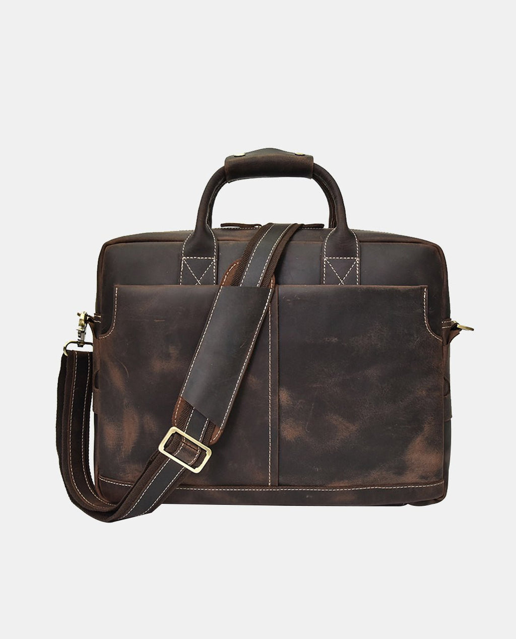 Timeless Elegance Laptop Bag -Bags- BAGHUGS-LEHB-7051-Deep Brown