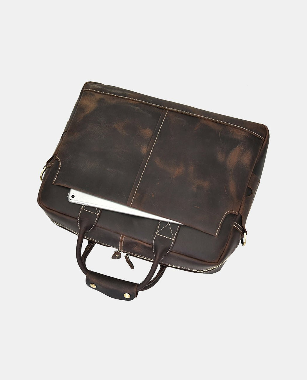 Timeless Elegance Laptop Bag -Bags- BAGHUGS-LEHB-7051-Deep Brown