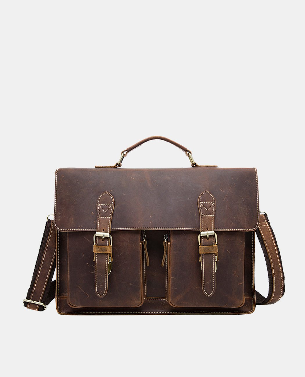 Oscar Trust Messenger Bag -Bags- BAGHUGS-LEHB-9874-Deep Brown