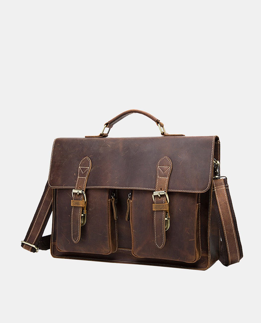 Oscar Trust Messenger Bag -Bags- BAGHUGS-LEHB-9874-Deep Brown