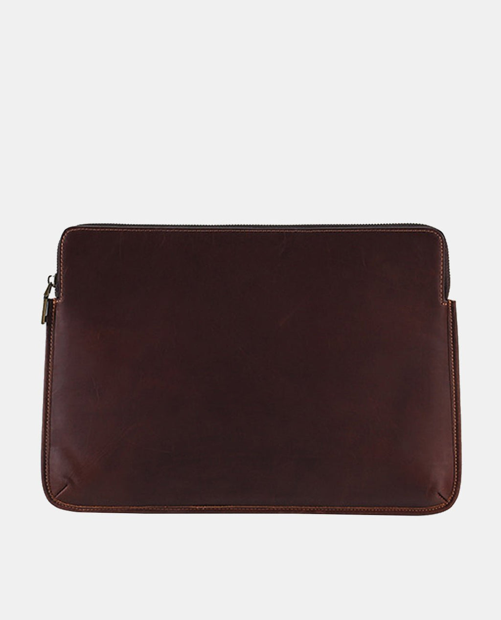 Classic Leather Laptop Sleeve -Bags- BAGHUGS-LEIP-1148-Red Brown