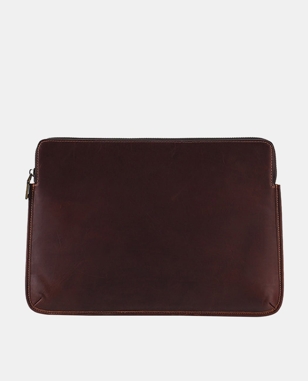 Classic Leather Laptop Sleeve -Bags- BAGHUGS-LEIP-1148-Red Brown