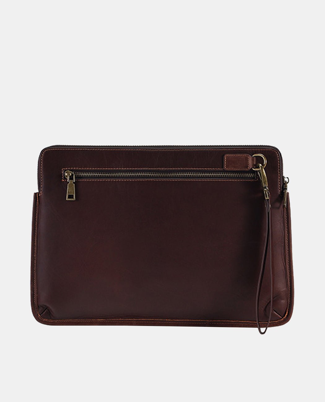 Classic Leather Laptop Sleeve -Bags- BAGHUGS-LEIP-1148-Red Brown