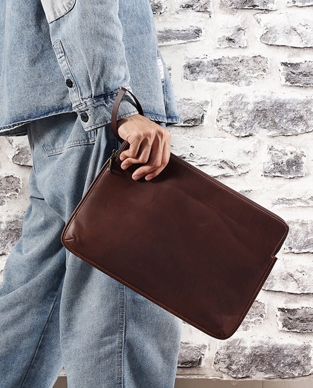 Classic Leather Laptop Sleeve -Bags- BAGHUGS--