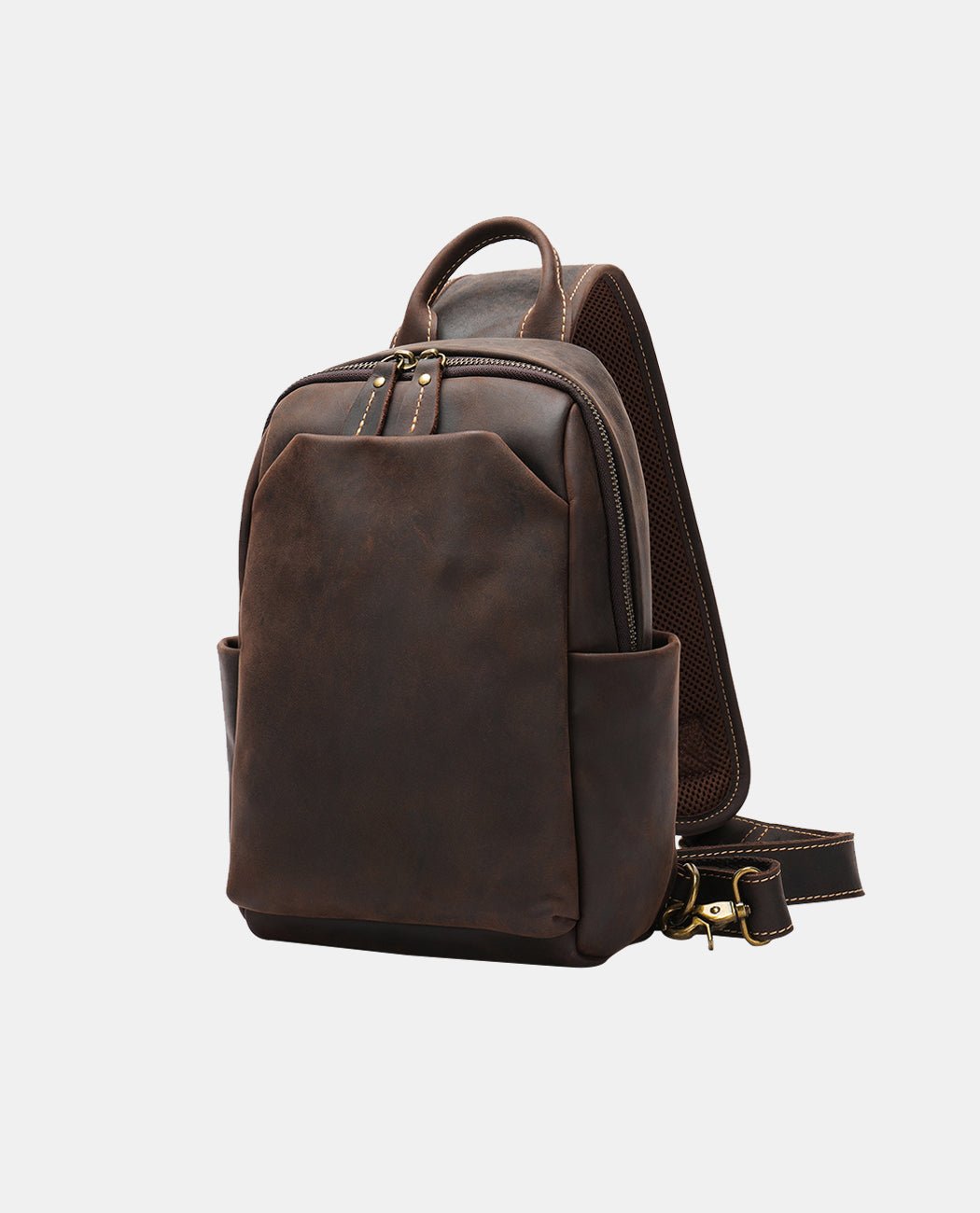 Milan Style Simple Shoulder Bag -Bags- BAGHUGS-LETT-1444-Dark Brown