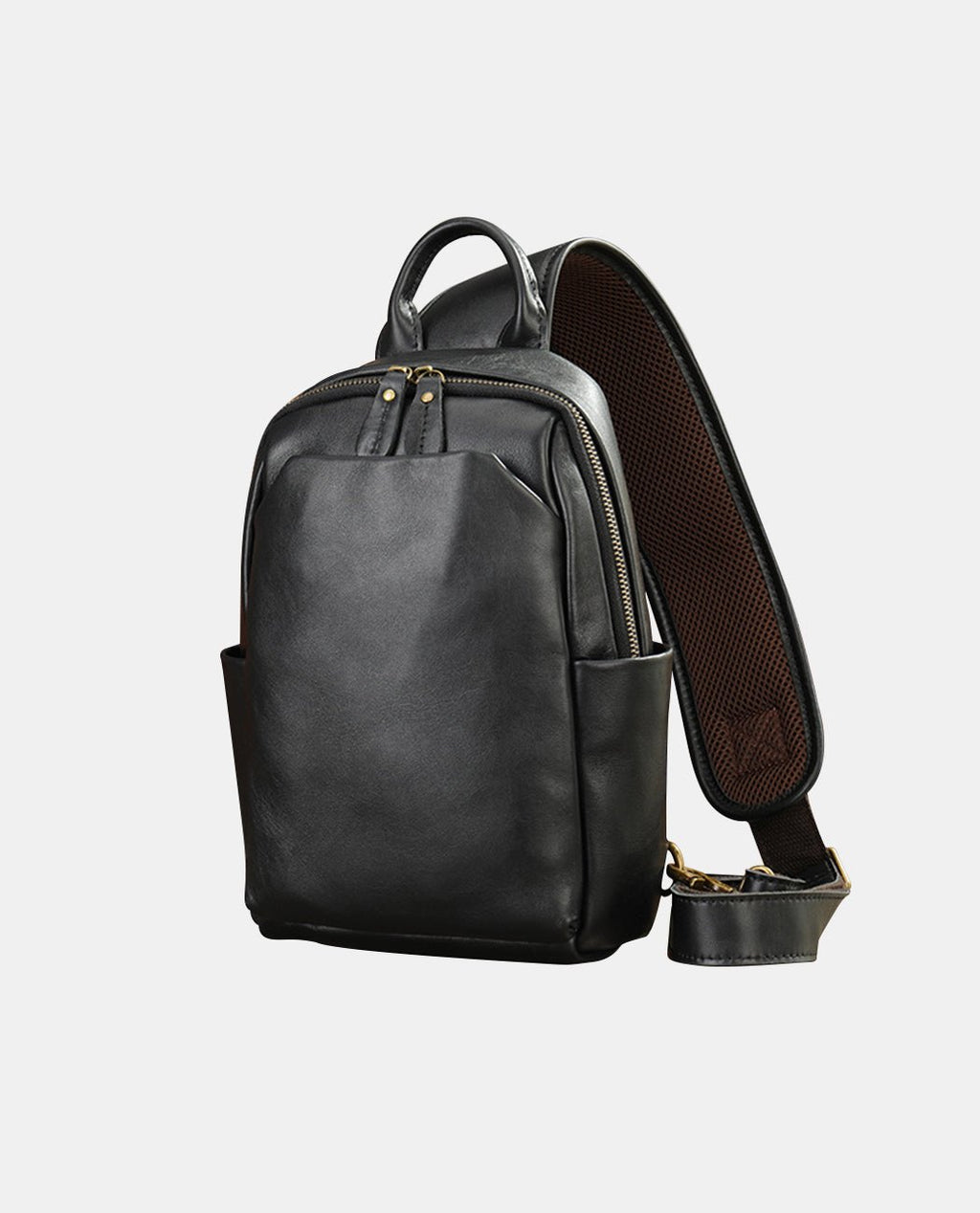 Milan Style Simple Shoulder Bag -Bags- BAGHUGS-LETT-1444-Dark Brown