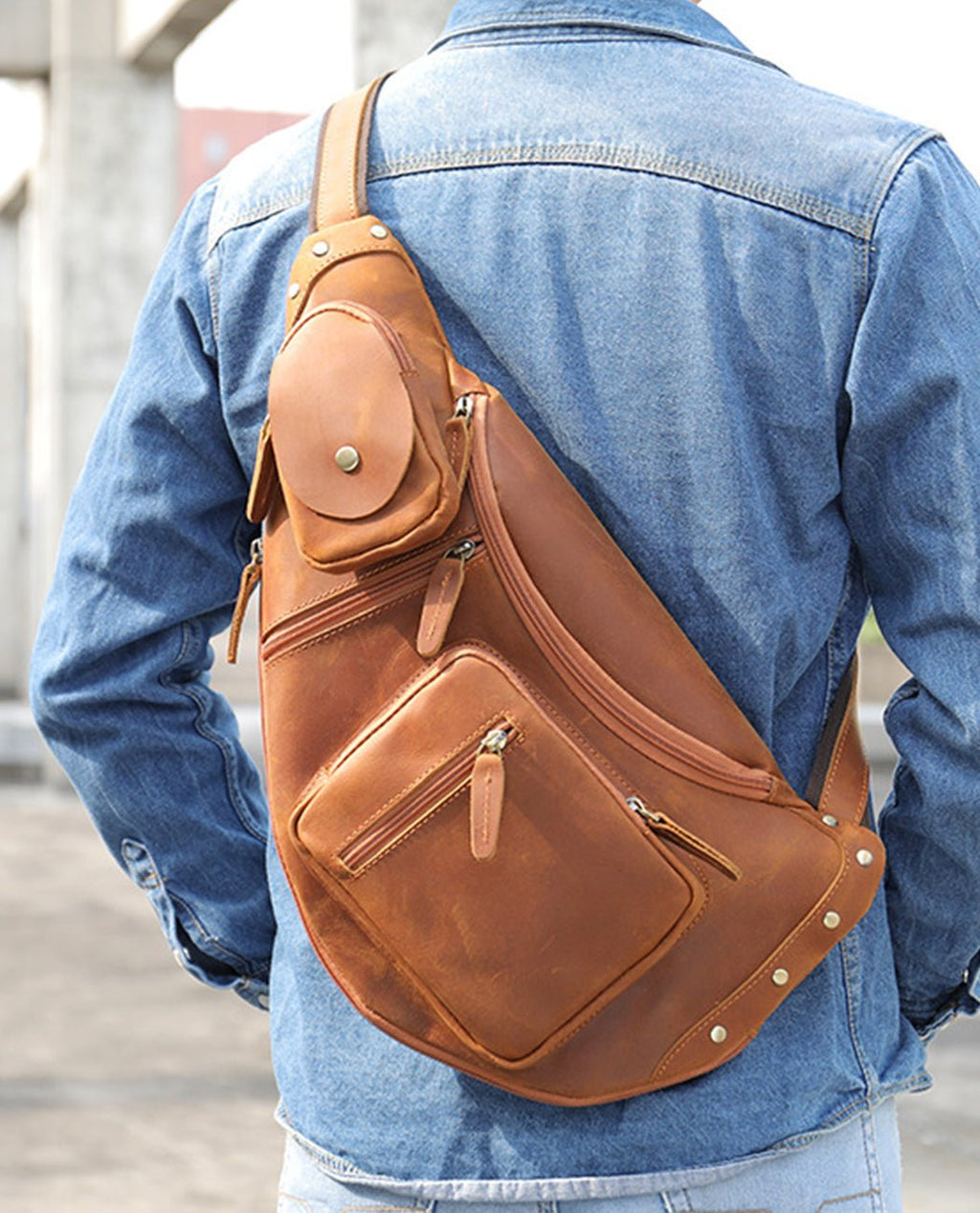 Milano Chic Crossbody Bag -Bags- BAGHUGS-LETT-1456-Dark Brown