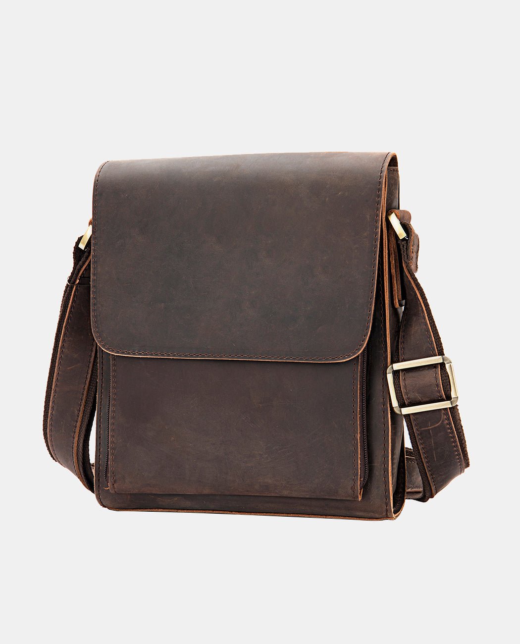 Heritage Vertical Messenger -Bags- BAGHUGS-LETT-2340-Deep Brown