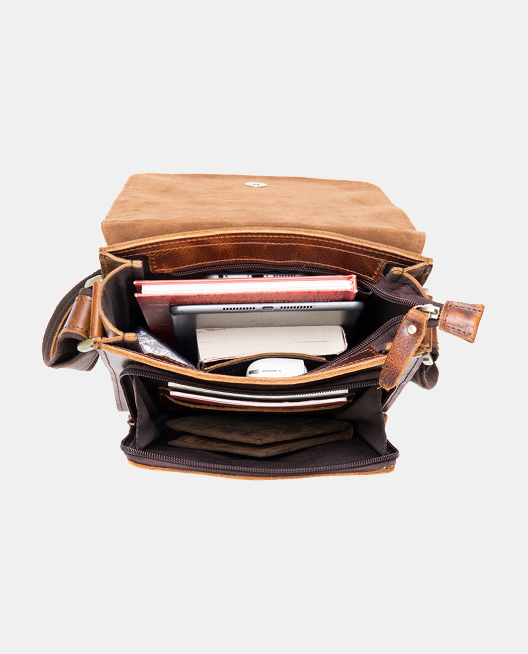 Heritage Vertical Messenger -Bags- BAGHUGS-LETT-2341-Brown