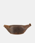 Bruno Leather Waist Bag -Bags- BAGHUGS-LETT-3697-Dark Brown