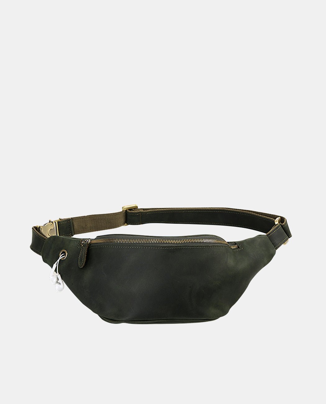 Bruno Leather Waist Bag -Bags- BAGHUGS-LETT-3698-Black