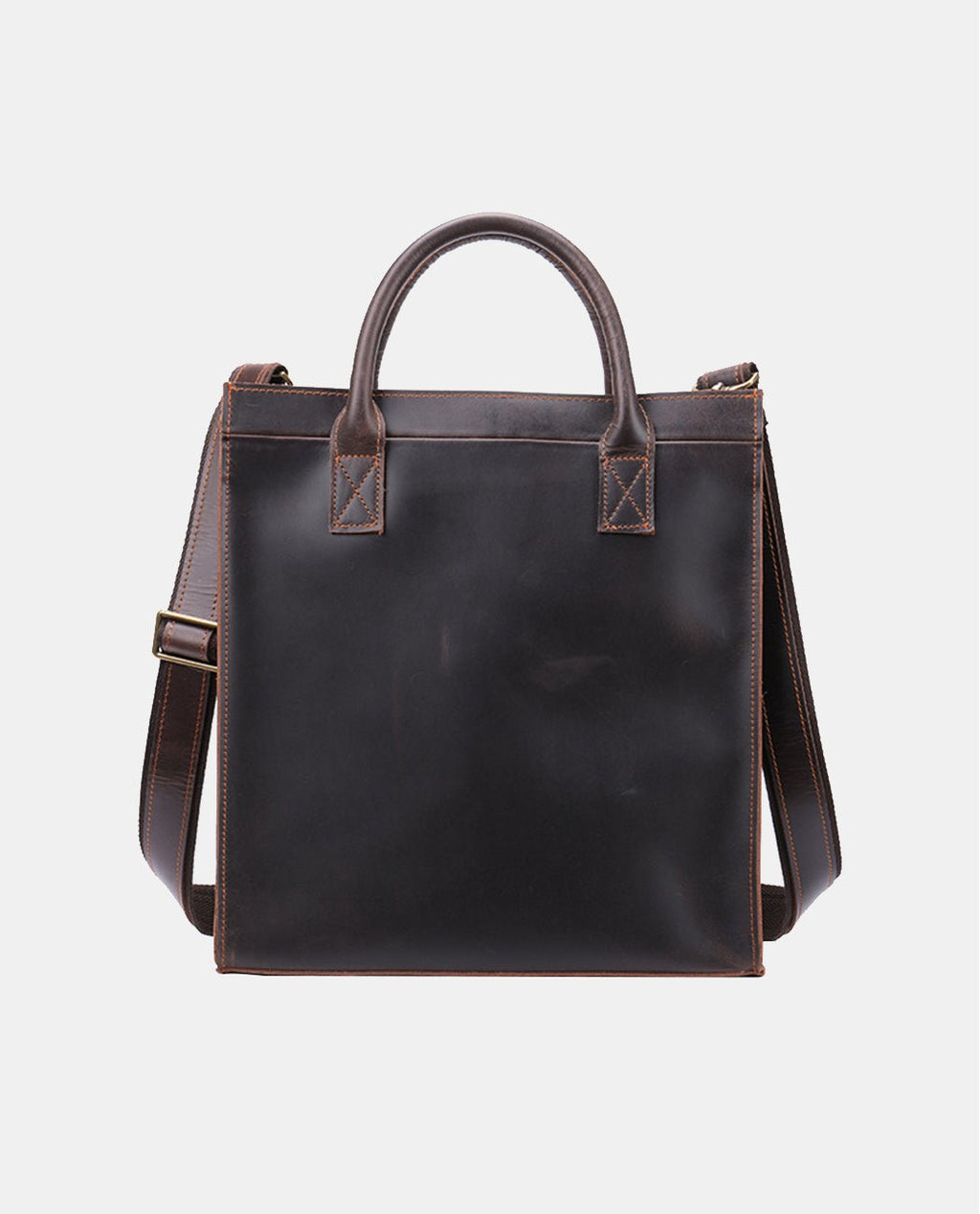 Metropolitan Square Tote -Bags- BAGHUGS-LETT-5678-Deep Brown