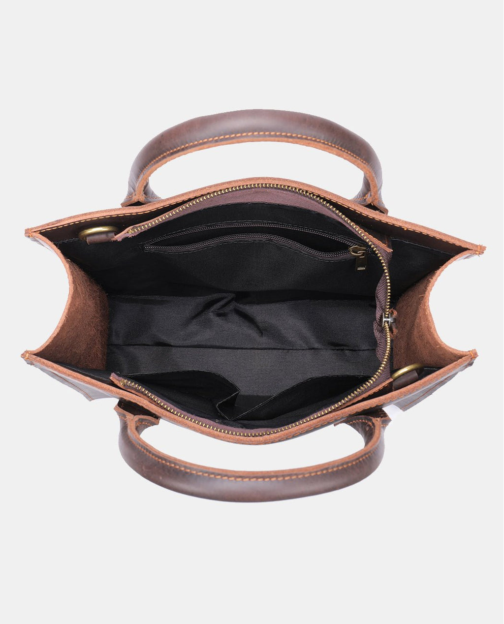 Metropolitan Square Tote -Bags- BAGHUGS-LETT-5678-Deep Brown