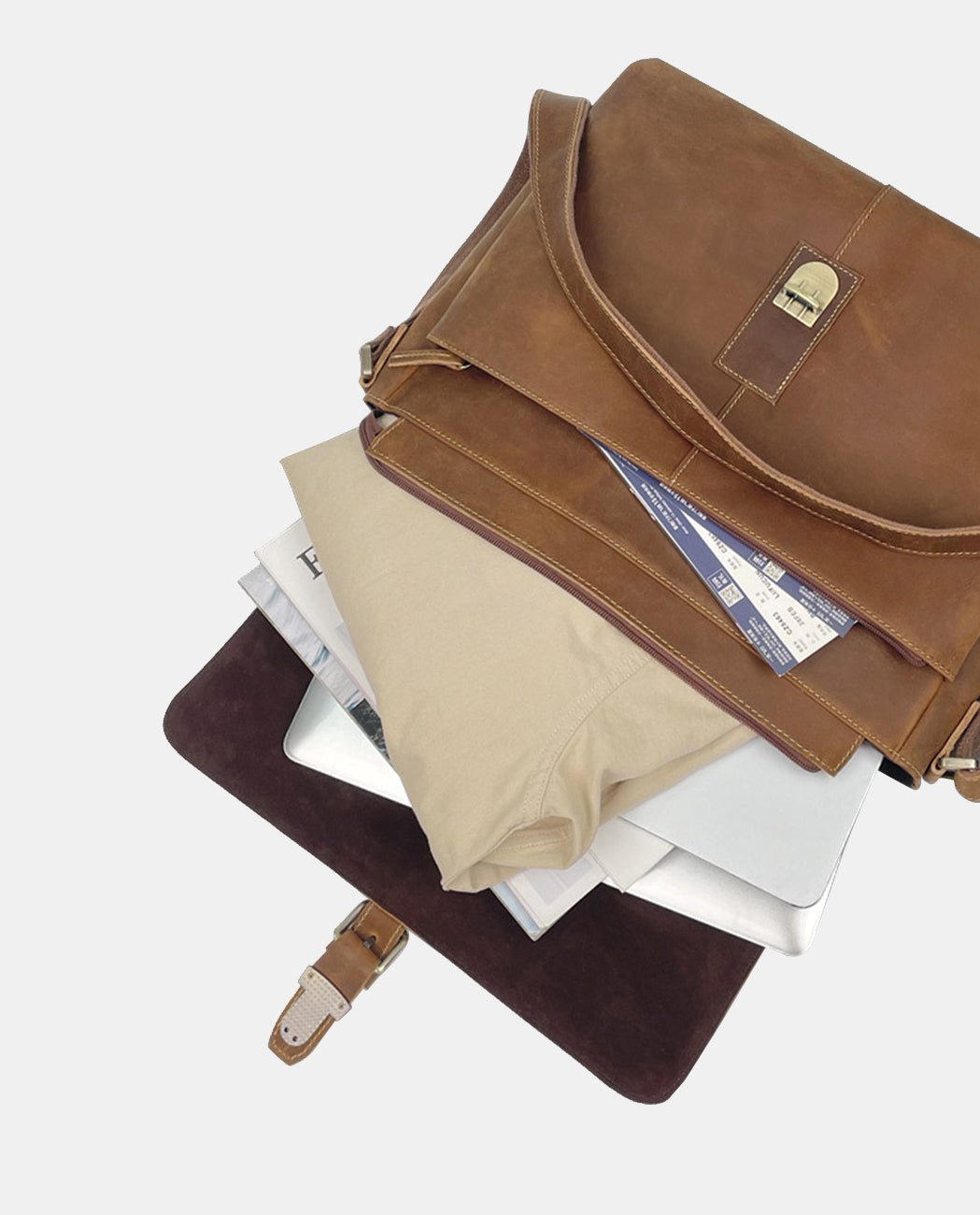 Nomad's Classic Satchel -Bags- BAGHUGS--Loess Color