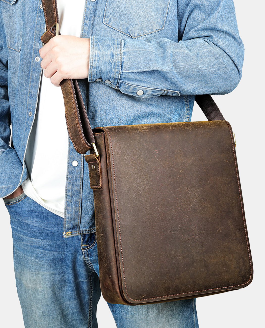 Urban Legacy Messenger -Bags- BAGHUGS-LETT-8913-Dark Brown