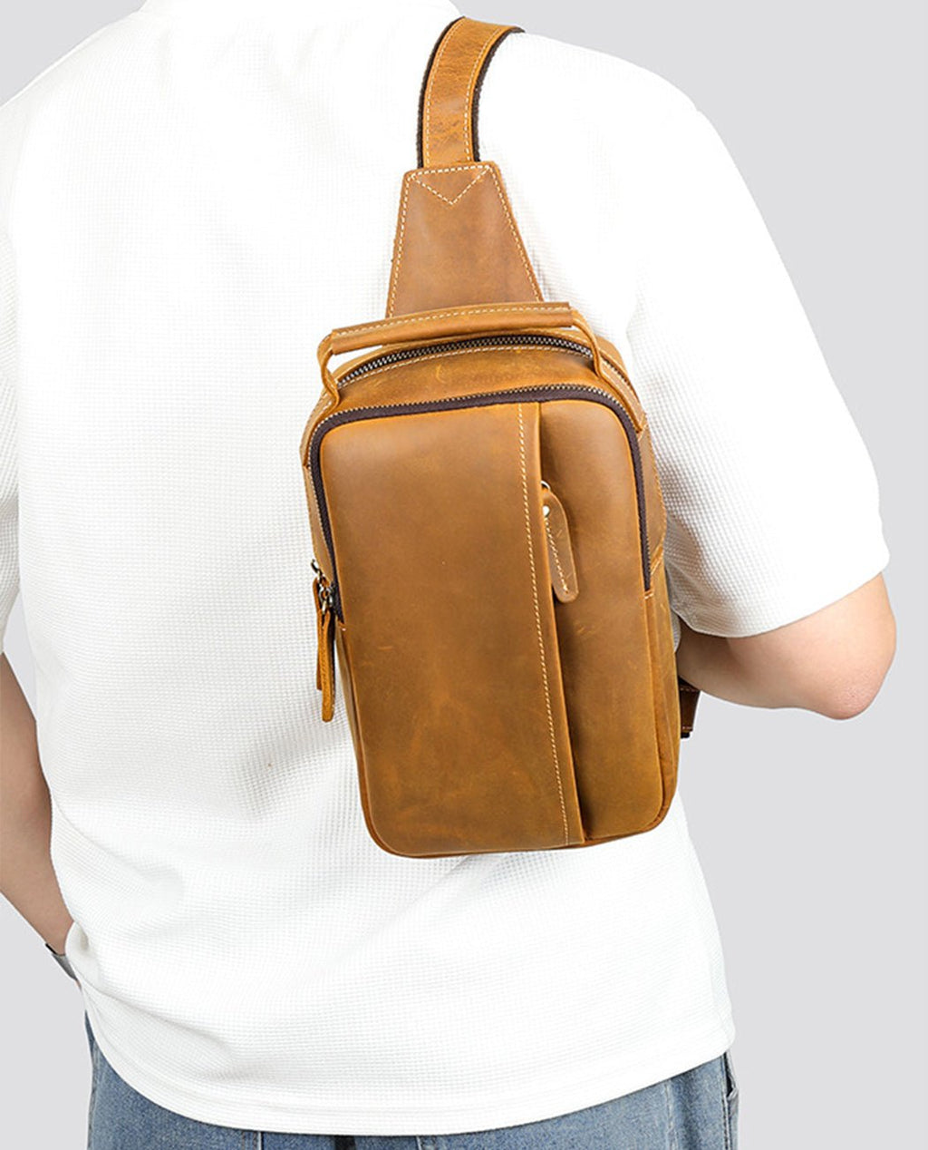 Chic Crossbody Bag -Bags- BAGHUGS-LETT-9511-Dark Brown