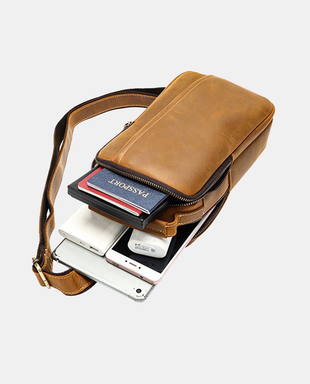 Chic Crossbody Bag -Bags- BAGHUGS-LETT-9511-Dark Brown