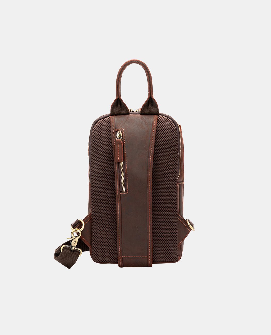 Sleek Brown Messenger Carrier -Bags- BAGHUGS-LETT-9599-Red Brown