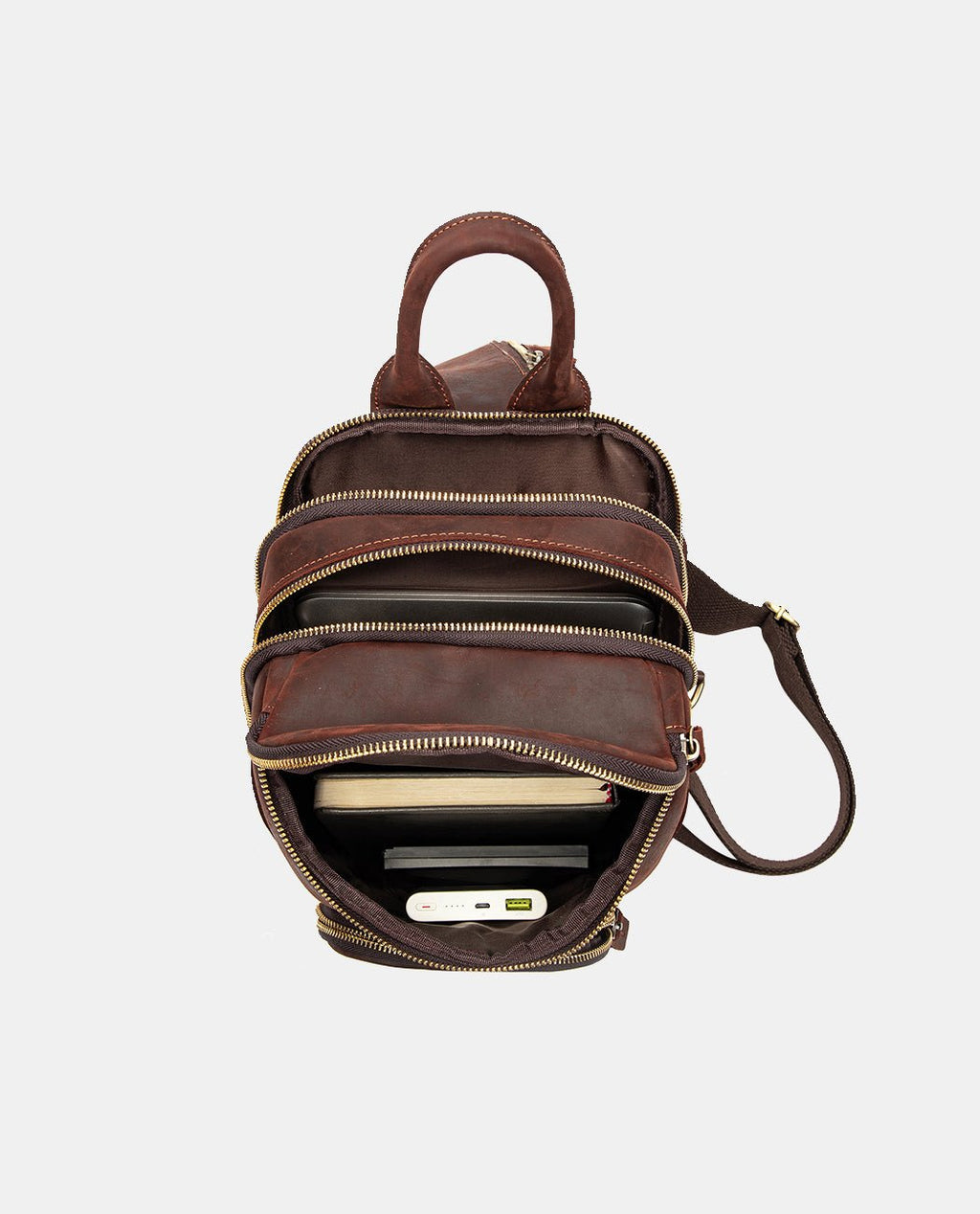 Sleek Brown Messenger Carrier -Bags- BAGHUGS-LETT-9599-Red Brown