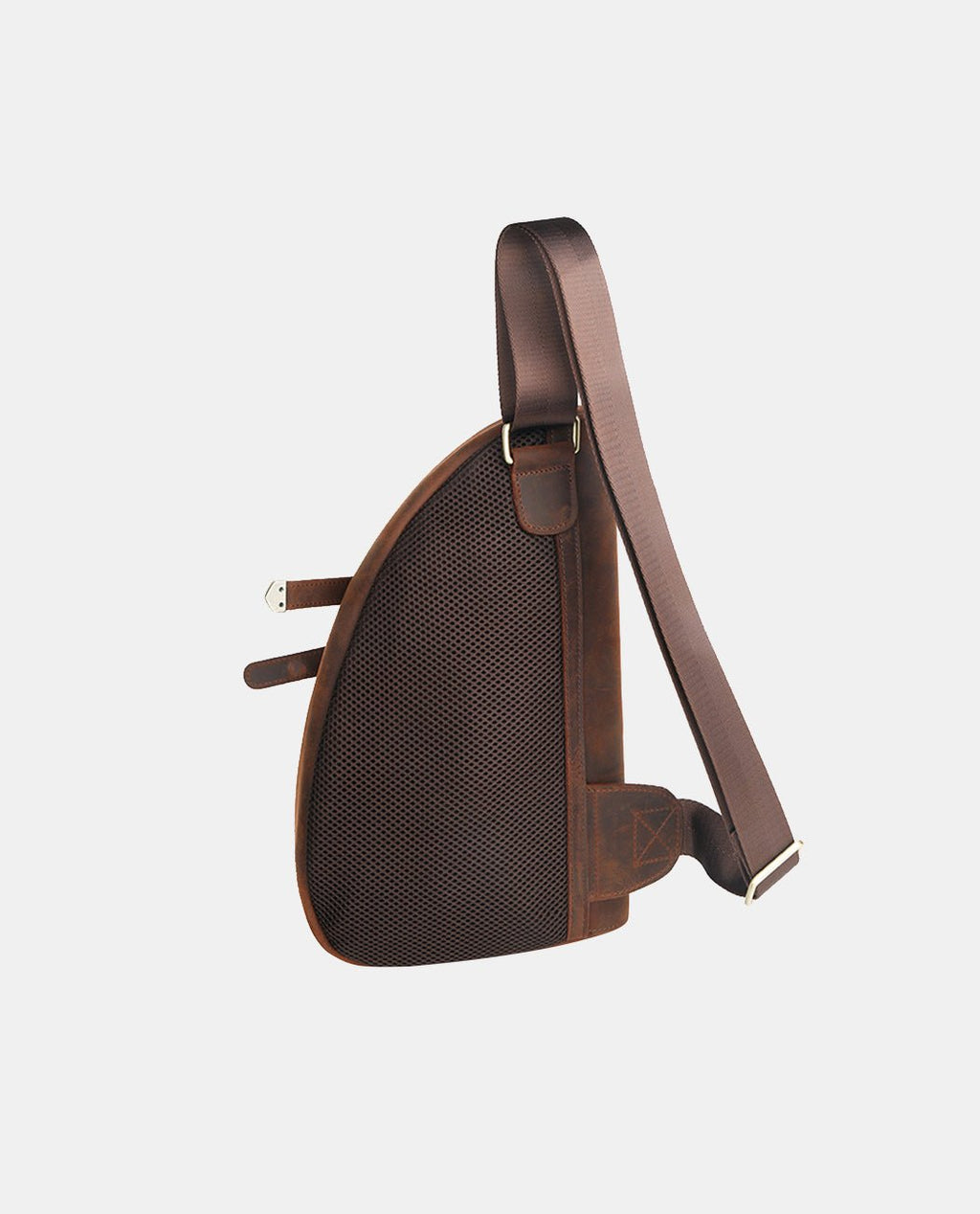 Retro Milan Crazy Horse Leather Messenger Bag -Bags- BAGHUGS--