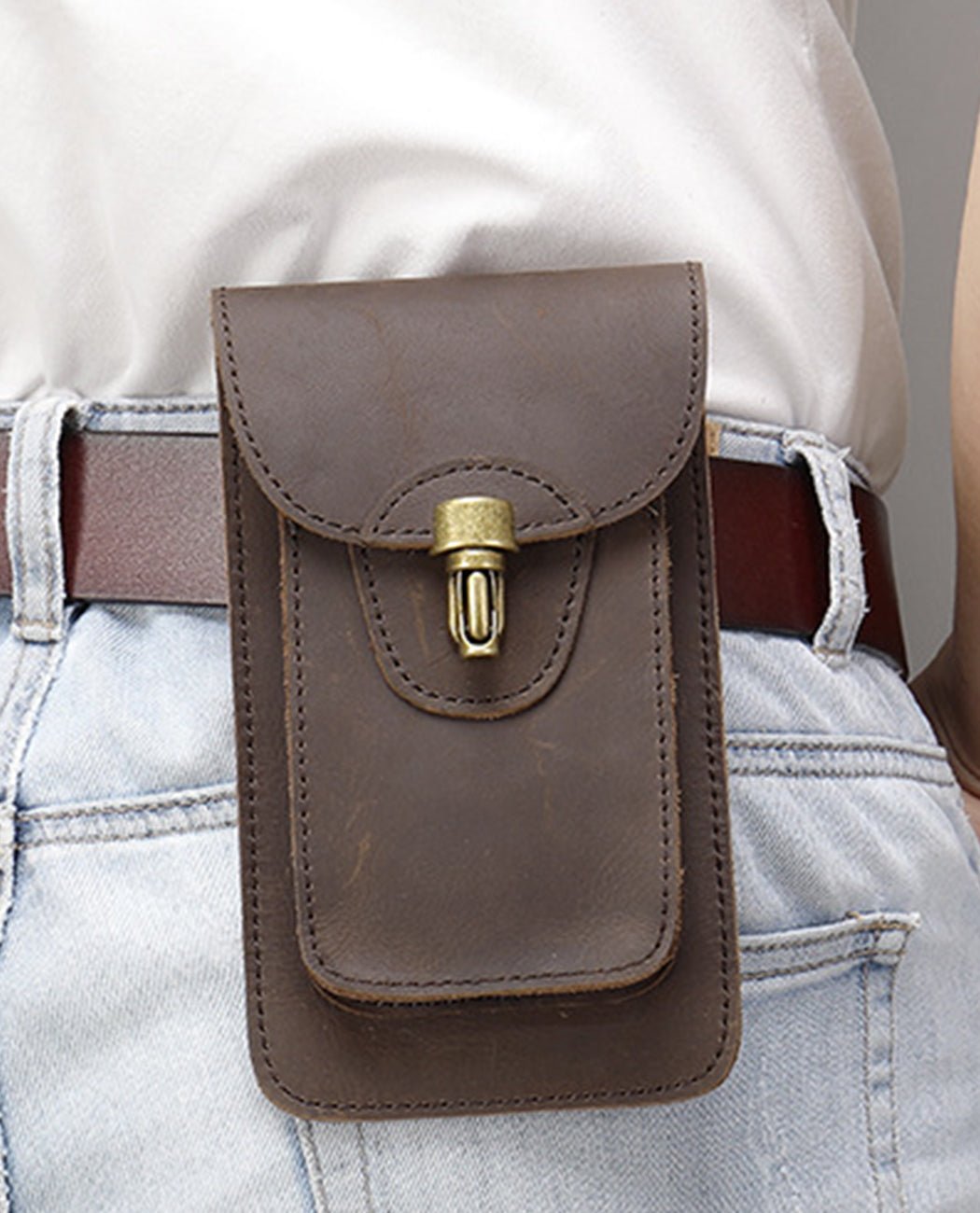 Heritage Utility Belt Pouch -Bags- BAGHUGS-LEYB-1005-Deep Brown