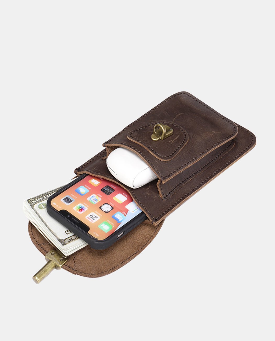 Heritage Utility Belt Pouch -Bags- BAGHUGS-LEYB-1005-Deep Brown