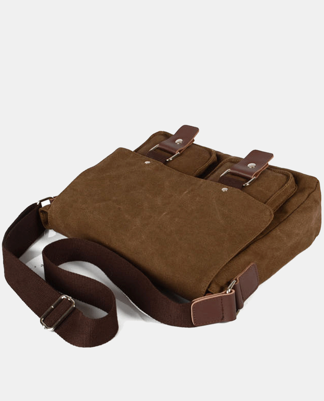 Light Green Canvas Messenger Bag -Bags- BAGHUGS-MC2102-Blue Gray