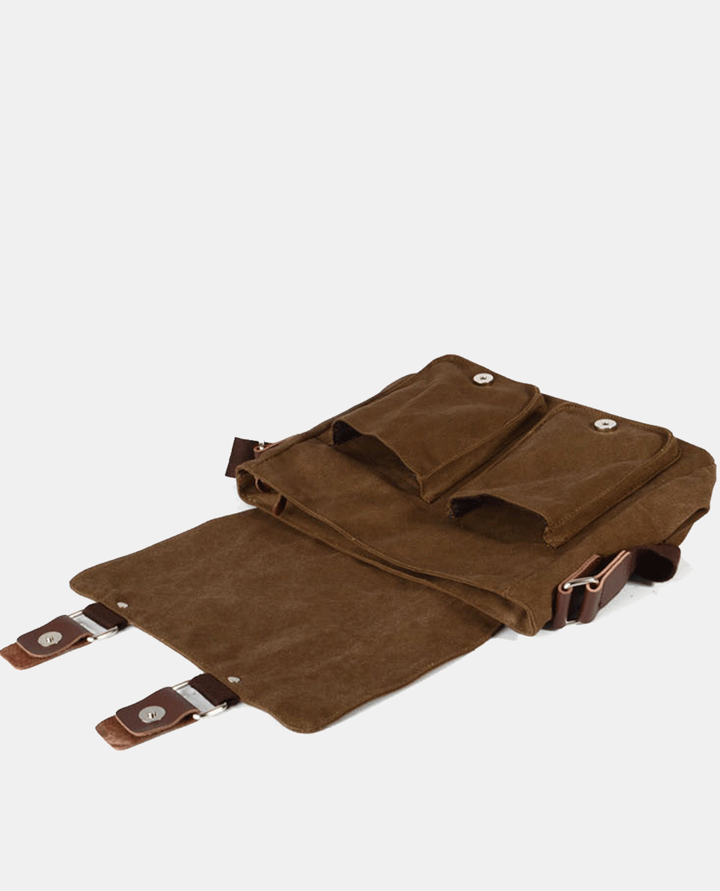Light Green Canvas Messenger Bag -Bags- BAGHUGS-MC2102-Blue Gray