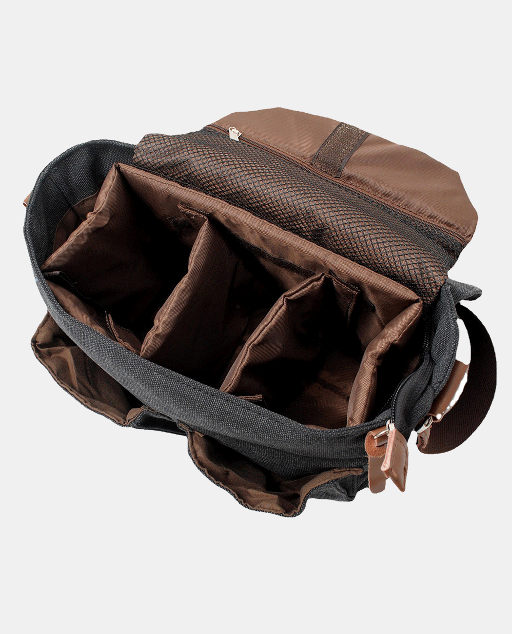 Light Green Canvas Messenger Bag -Bags- BAGHUGS-MC2102-Blue Gray