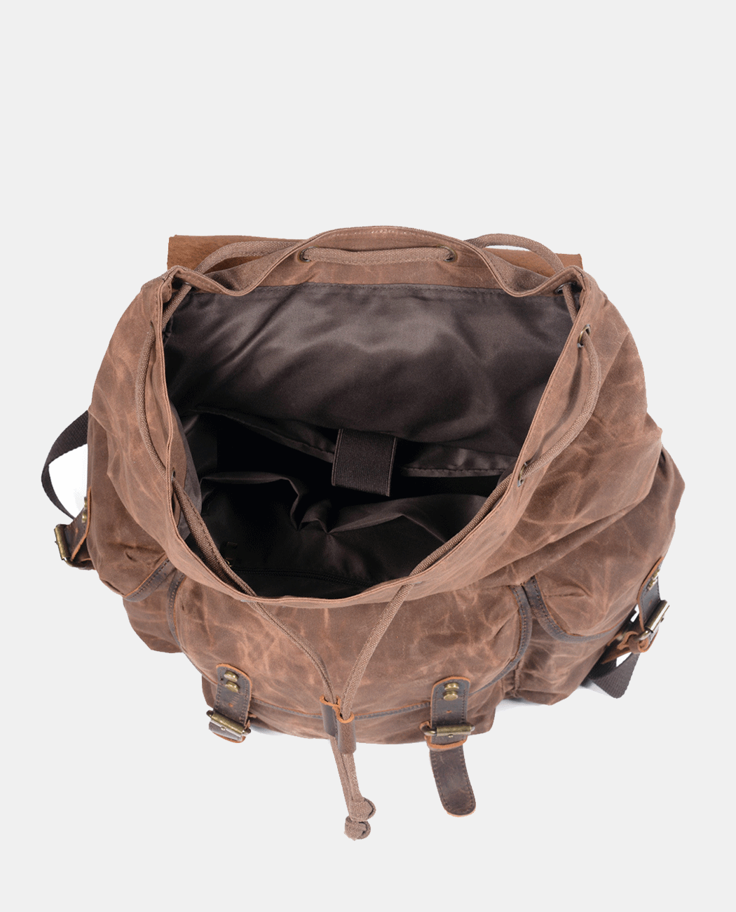 Brown Leisure Canvas Backpack -Backpacks- BAGHUGS-MC6110-Brown