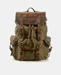 Brown Leisure Canvas Backpack -Backpacks- BAGHUGS-MC6105-Army Green