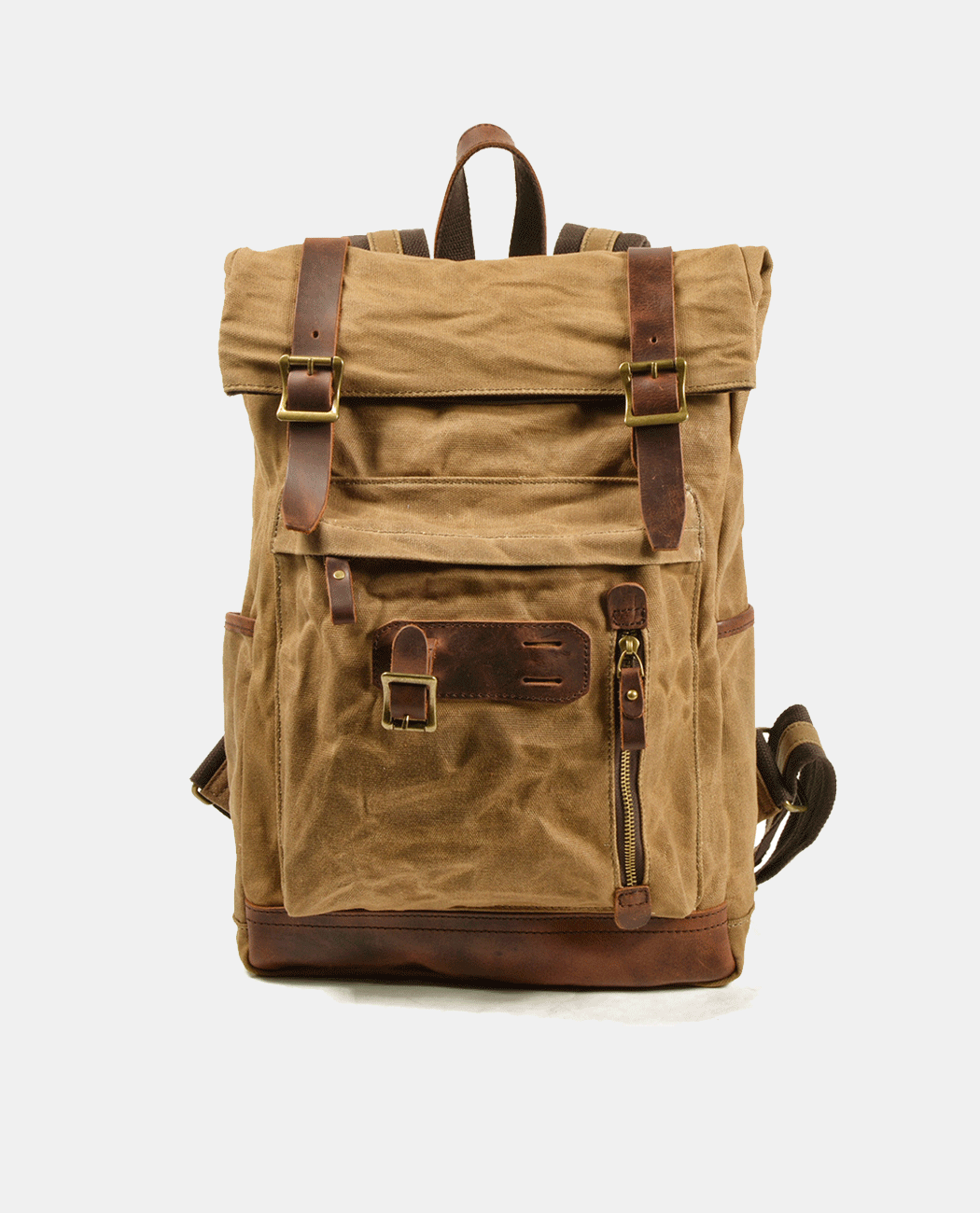 Desert Large Canvas Backpack -Backpacks- BAGHUGS-MC6896-Brass Color