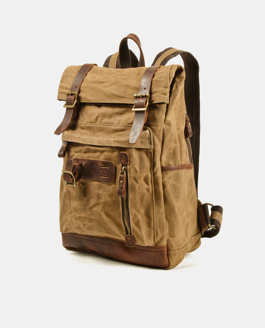 Desert Large Canvas Backpack -Backpacks- BAGHUGS-MC6896-Brass Color