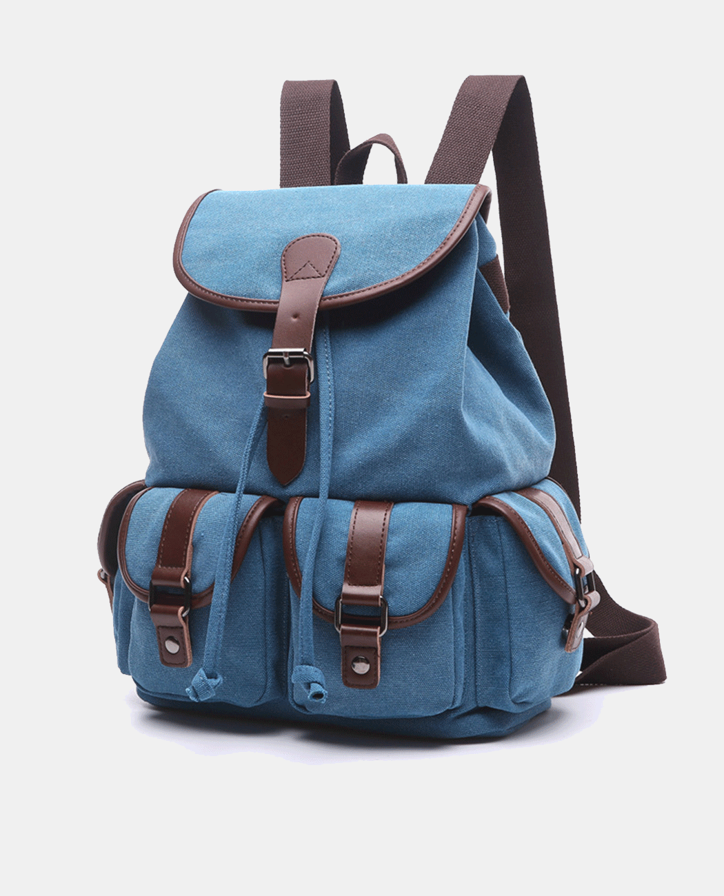 Dark Knight Canvas Backpack -Backpacks- BAGHUGS-MG8092-Sky Blue