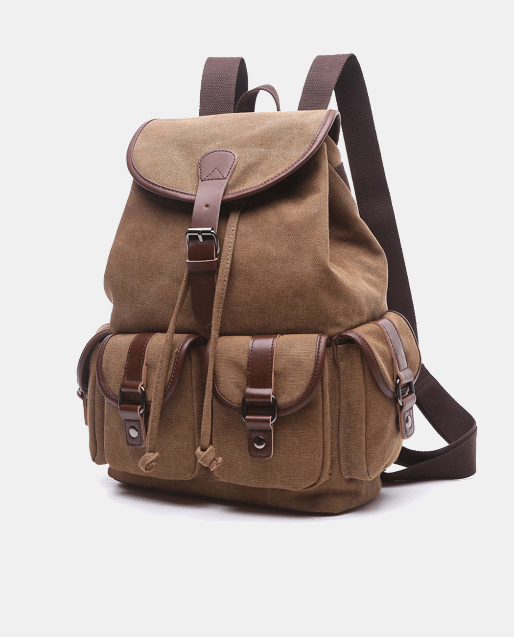 Dark Knight Canvas Backpack -Backpacks- BAGHUGS-MG8096-Khaki