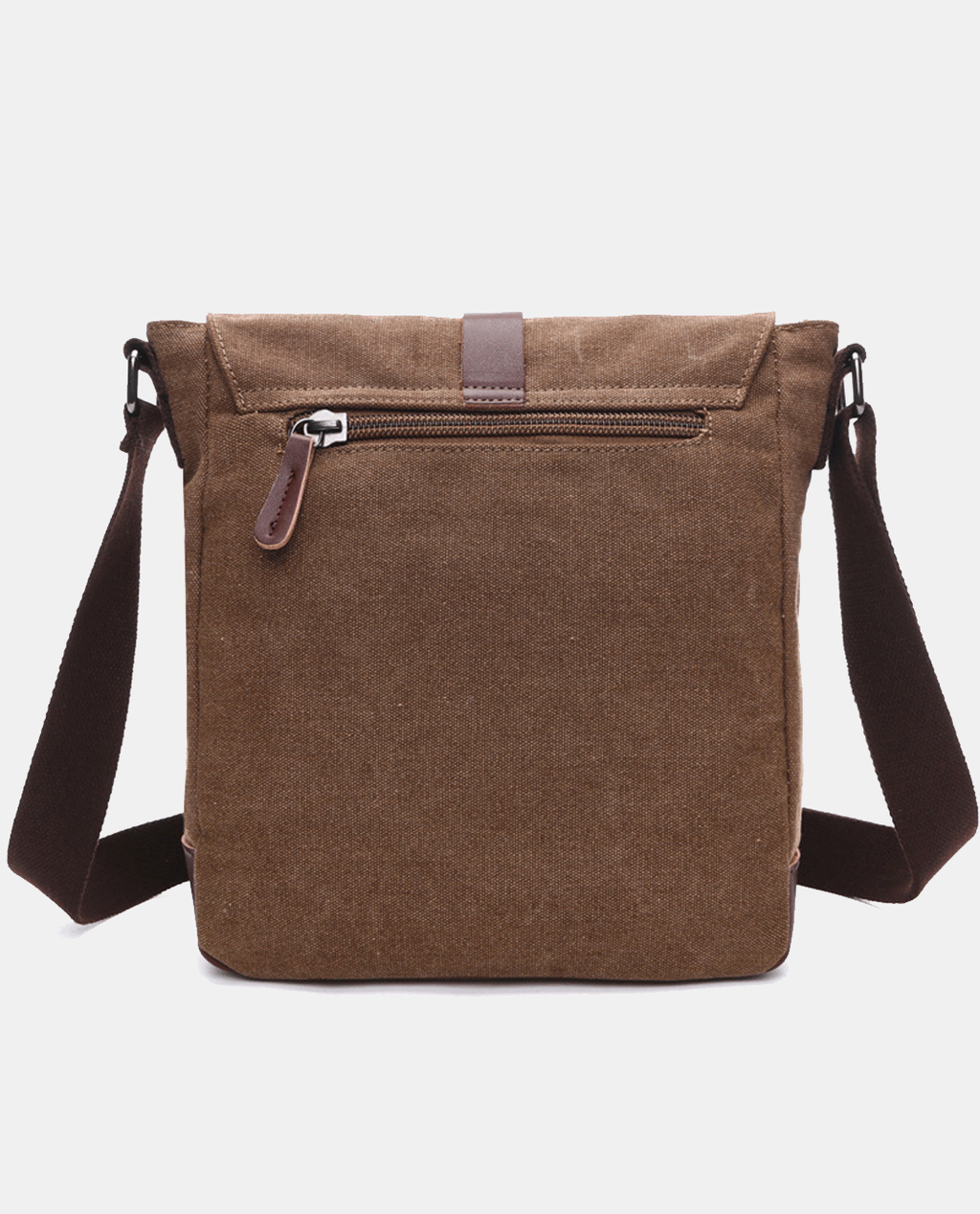 Brown Flip Messenger Bag -Bags- BAGHUGS--