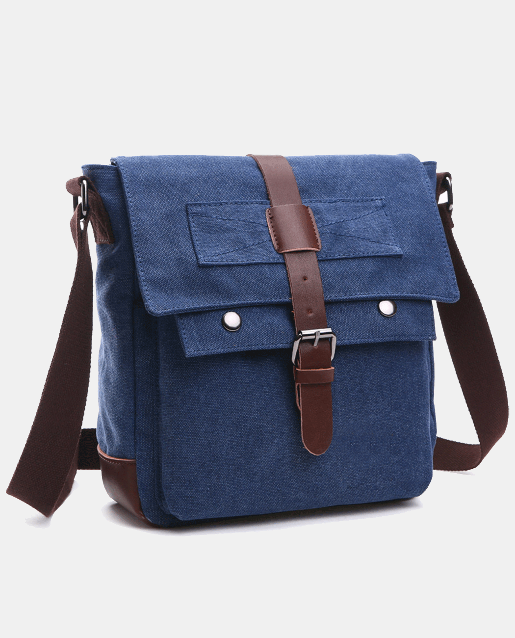 Brown Flip Messenger Bag -Bags- BAGHUGS-MG8169-海军蓝