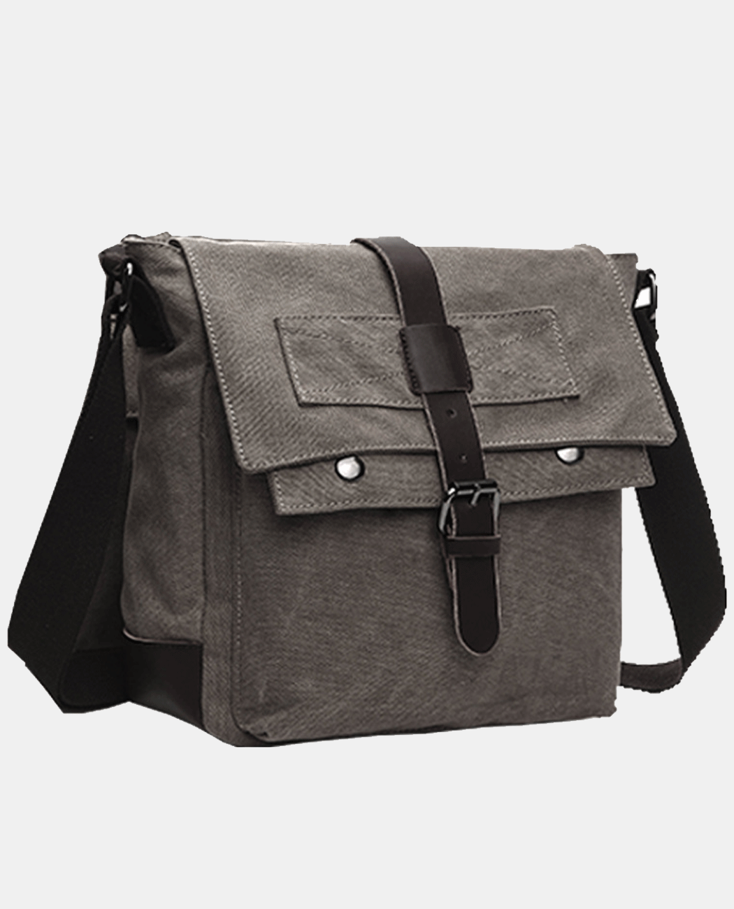 Brown Flip Messenger Bag -Bags- BAGHUGS-MG8171-Gray