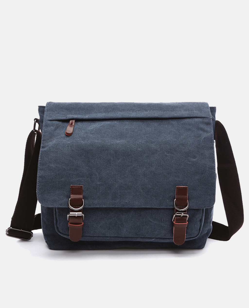 Dark Knight Canvas Messenger Bag -Bags- BAGHUGS-MG8645-L-Midnight Blue