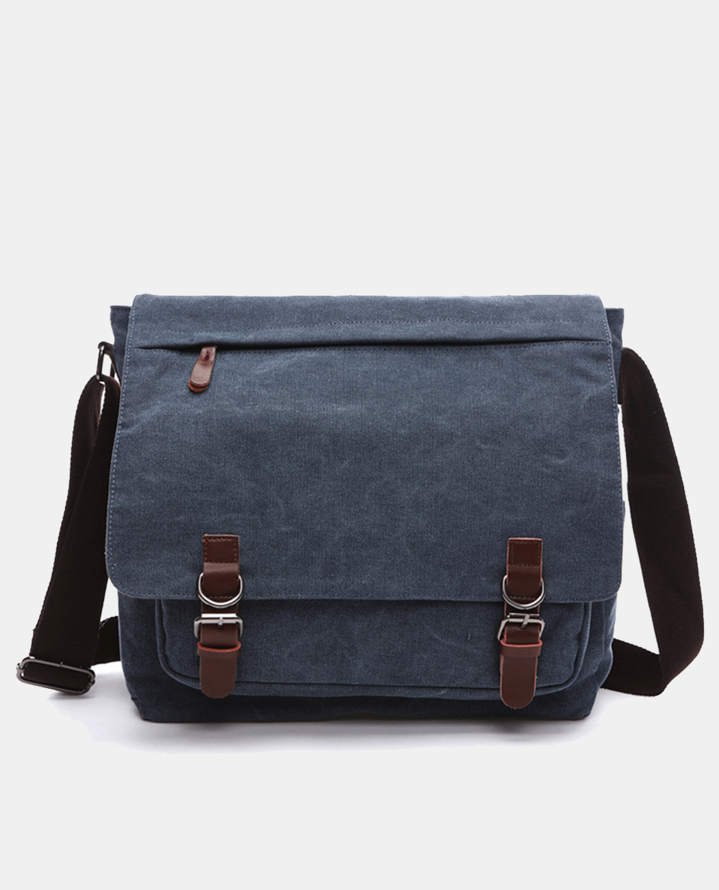 Dark Knight Canvas Messenger Bag -Bags- BAGHUGS-MG8645-L-Midnight Blue
