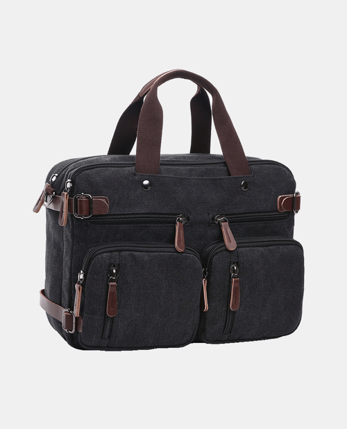 Leisure Canvas Tote Bag -Bags- BAGHUGS-MG8695-L-Black