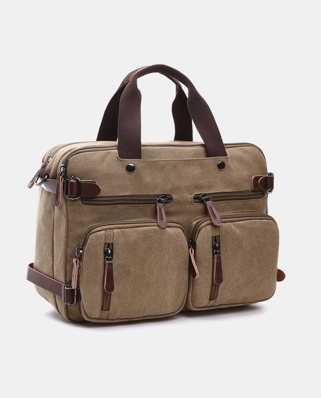 Leisure Canvas Tote Bag -Bags- BAGHUGS-MG8694-L-Khaki