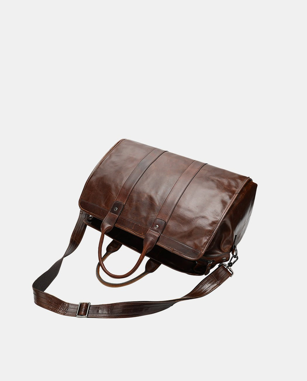 Classic Leather Durable Travel Bag -Bags- BAGHUGS-MR-05-498-Dark Brown