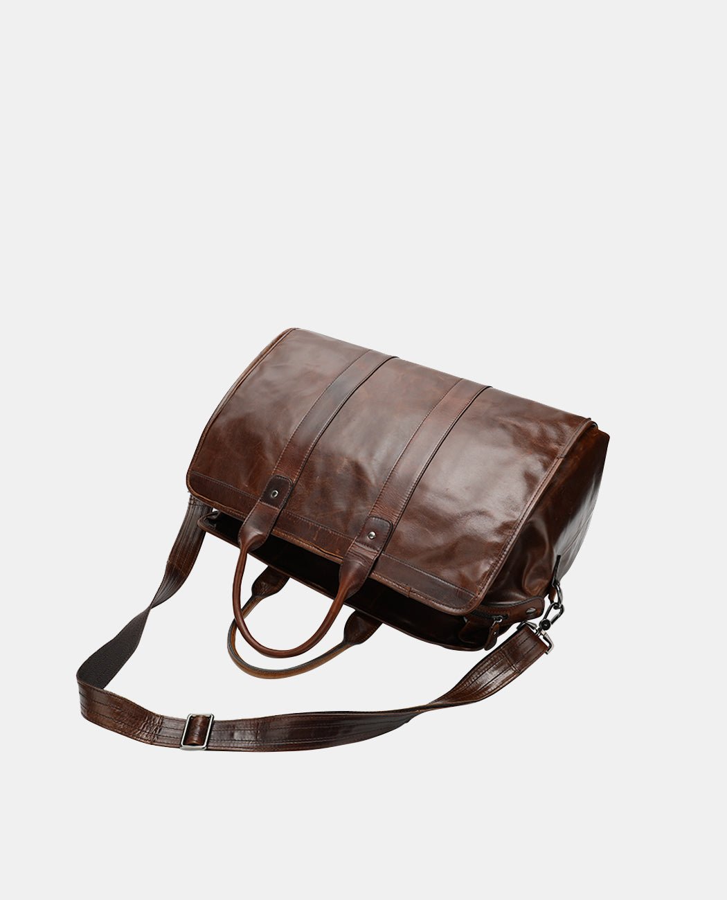 Classic Leather Durable Travel Bag -Bags- BAGHUGS-MR-05-498-Dark Brown