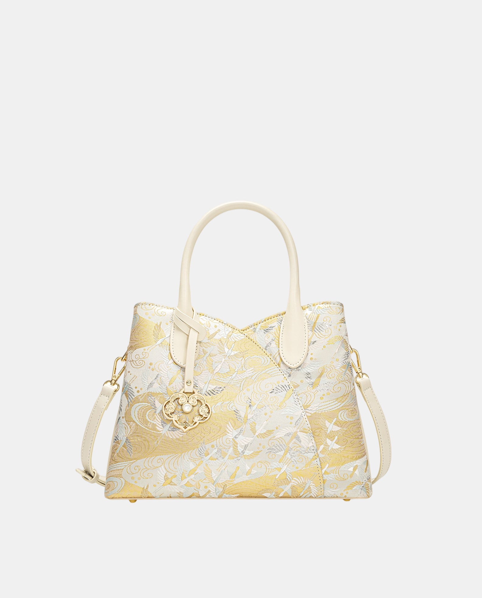 Silk Soaring Cranes Handbag